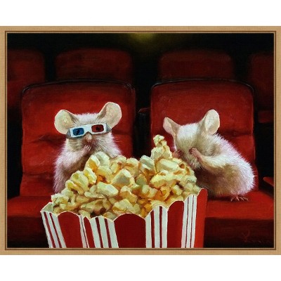 Amanti Art Movie Night 2 by Lucia Heffernan Canvas Wall Art Print Framed 20 x 16-in.