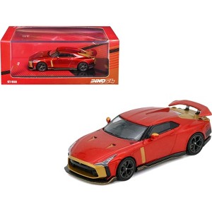 Nissan GT-R50 By ItalDesign Red Metallic with Gold Accents 1/64 Diecast Model Car by Inno Models - 1 of 4