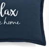 13"x20" 'Relax You're Home' Family-Friendly Lumbar Throw Pillow Cover Navy - Lush Décor - 2 of 4