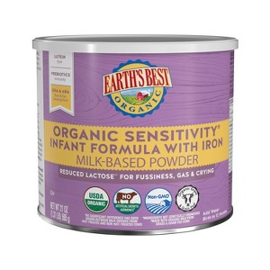 Earth's Best Organic Sensitivity Powder Infant Formula - 21oz - 1 of 4