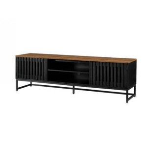 TIRAMISUBEST 3-Drawer Buffet Cabinet with Slatted Doors, Mid-Century Storage for Dining Rooms - 1 of 4