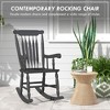 Porch Rocker Chair, 350 lbs. Wooden Outdoor Rocking Chair with High Back for Garden, Patio, Balcony - 4 of 4