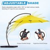 Hyleory 10/11/12 ft. Outdoor Curvy Cantilever Umbrella with Sand Bag Umbrella Base - 3 of 4