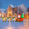 Swtroom 12Ft Inflatables Santa Claus on Sleigh 3 Reindeers Christmas Tree Lighted Xmas Decor Inflatables Christmas Gifts - 4 of 4