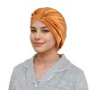 Anna-Kaci Women Silk Bonnet for Sleeping Satin Lined Hair Bonnet Twist Elastic Band Hair Cap - 2 of 4