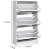 ZHUTA Shoe Cabinet flip, with Small Mirror Edge Gap, Mirror Shoe Cabinet storage, 3 Flip Drawers, for Entryway Bathroom Bedroom - 3 of 4