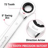 20-Pieces Combo Standard Wrenches Set, 72 Teeth, Ratchet Combination Wrench Set, SAE 1/4-3/4"& Metric 6-19mm, Cr-V Steel with Storage Bag - 3 of 4