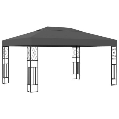 vidaXL Gazebo Anthracite 100% polyester, steel 10 x 13 ft Tough Gazebo