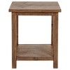 20" Distressed Java Wood End Table with Lower Shelf, Perfect for Rustic and Cozy Living Spaces - 4 of 4