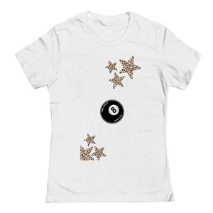 Rerun Island Women's Stars And 8 Bal Short Sleeve Graphic Cotton T-Shirt - 1 of 4
