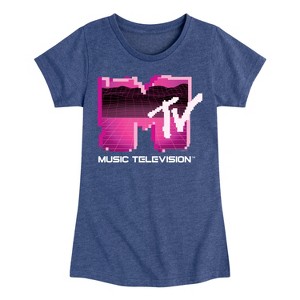 Girls' - MTV - Retro Gamer Logo Fitted Short Sleeve Graphic T-Shirt - 1 of 3