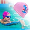 Unique Bargains Kid's Knitted PU Dinosaur Swim Cap 1 Pc - 2 of 4