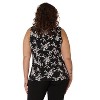 Rekucci Curvy Woman Travel in Style Scoop Neck Tank Top – Comfortable, Flattering & Wrinkle-Resistant - Black , 2X - 3 of 3
