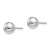 Black Bow Jewelry 14k White Gold 7mm Polished Ball Silicone Push Back Stud Earrings - 2 of 4