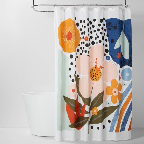Exploded Graphic Shower Curtain Room, Graphic Shower Curtains