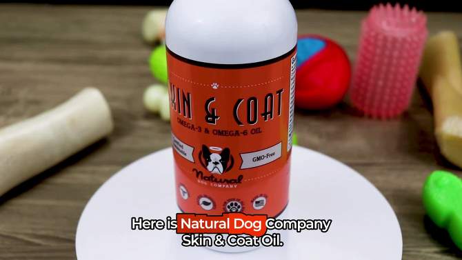 Natural Dog Company Skin &#38; Coat Oil Food Topper - Salmon - 16oz, 2 of 10, play video