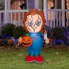 Gemmy Airblown Inflatable Stylized Chucky Holding Pumpkin Universal , 3.5 ft Tall, Multicolored - 2 of 4