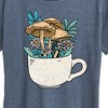 Women's - Instant Message - Coffee Cup Flowers Short Sleeve Graphic T-Shirt - 2 of 4