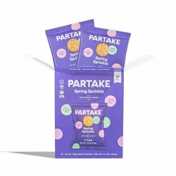Partake Crunchy Spring Sprinkle Mini Cookie Snack Packs - 10ct/6.7oz