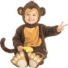 Joyfy Halloween Monkey Costume Toddler, Kids Monkey Costume with Banana for Baby Halloween Dress Up Party - 2 of 4
