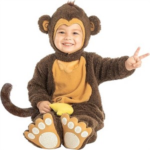 Joyfy Halloween Monkey Costume Toddler, Kids Monkey Costume with Banana for Baby Halloween Dress Up Party - 1 of 4