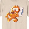 Garfield Multitasking Crew Neck Short Sleeve Natural Adult T-shirt - 2 of 2