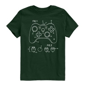 Boys' - Instant Message - Game Controller Rendering Short Sleeve Graphic T-Shirt - 1 of 4