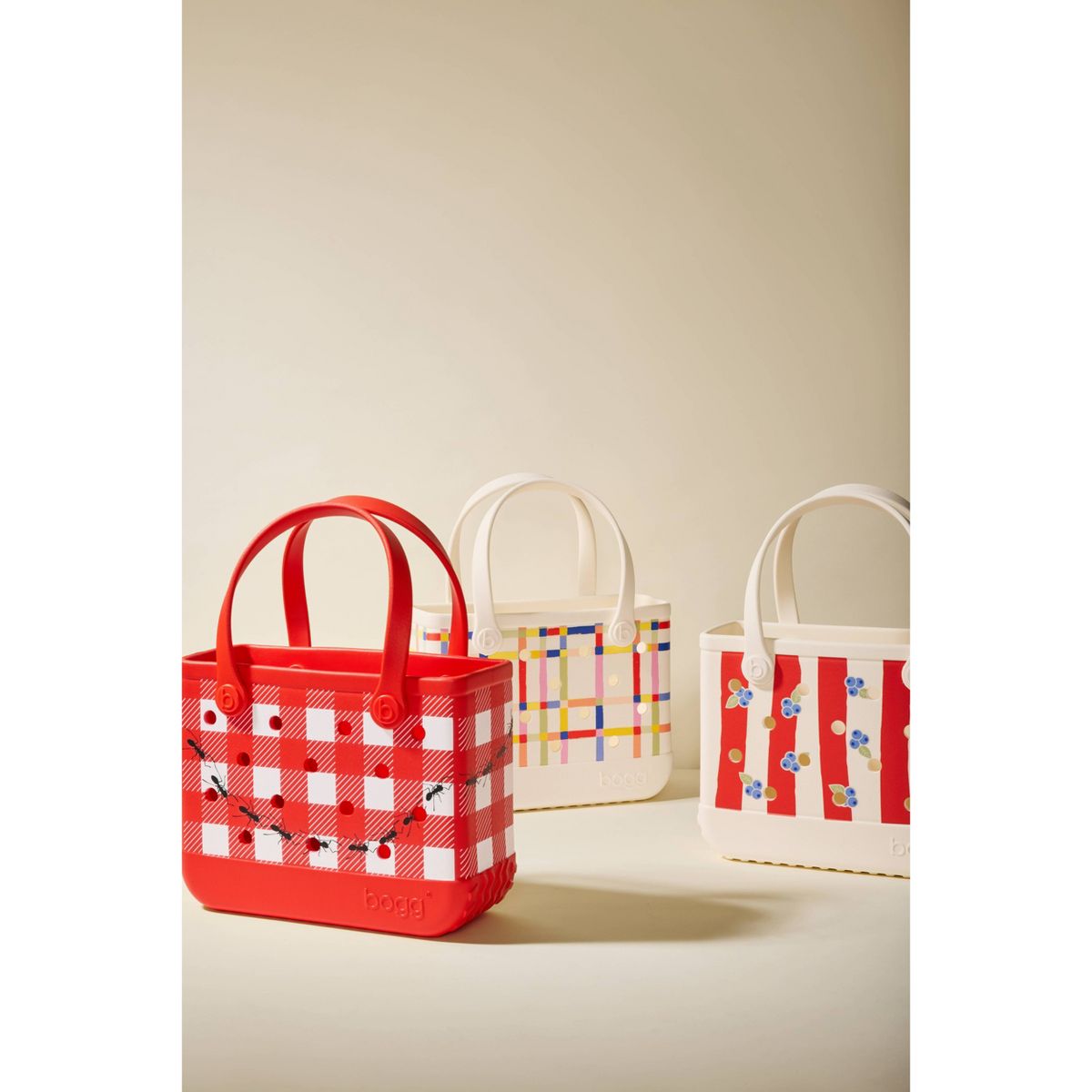 Bogg Bag Tote Bag - Red White & Plaid - thumbnail 6