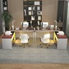 Aheaplus 68-Inch Large L-shaped Desk with Power Outlet, Reversible Corner Computer Desk with LED Light, Home Office Desk with Drawer, Soft Cushion - 2 of 4