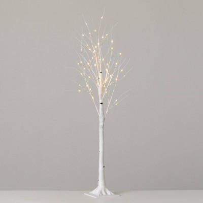 48"H Sullivans Christmas Lighted White Birch Tree, Indoor Christmas Decor