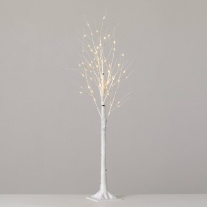 48"H Sullivans Christmas Lighted White Birch Tree, Indoor Christmas Decor - 1 of 3
