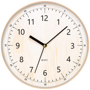 REGALWOVEN Modern Plastic Silent Non-Ticking Battery Powered Round Wall Clock - 1 of 4