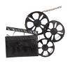 Metal Film Reels Wall Decor Black - Olivia & May: Vintage Iron Sculpture, 'TAKE 1' Typography - image 4 of 4