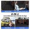 Dog Car Seat Cover with Hard Bottom,Back Seat Extender for Large Dogs, Mesh Window and Pockets,Fits Car SUV Truck–LAOTIES - 3 of 4
