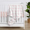Sweet Jojo Designs Girl Baby Receiving Security Blanket Ballerina and Ballet Bows Pink and White - 2 of 4