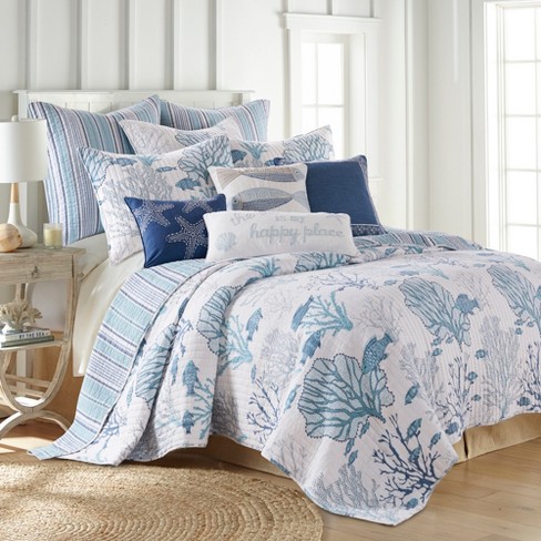 Lacey Sea Quilt And Pillow Sham Set - Levtex Home : Target