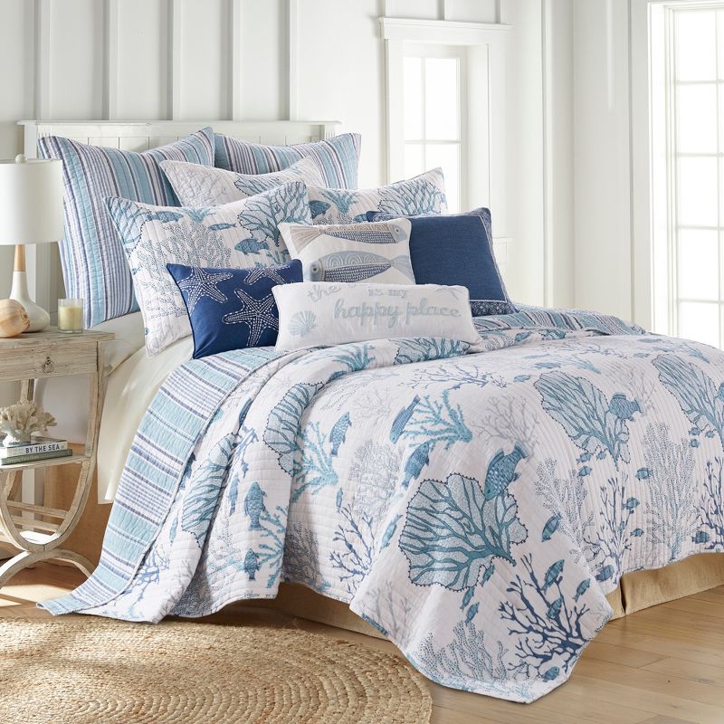 Lacey Sea Quilt and Pillow Sham Set - Levtex Home, 1 of 6
