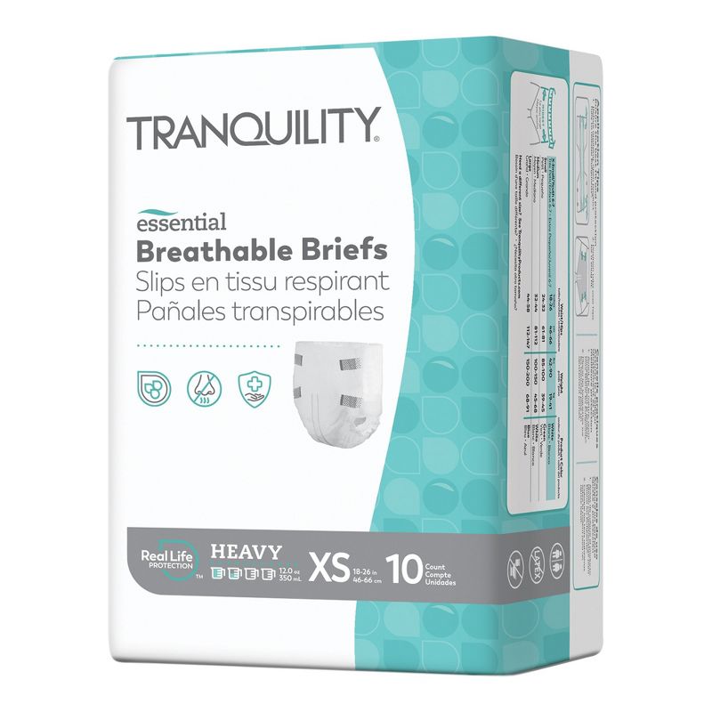 Tranquility® Essential Heavy Incontinence Brief, Extra Small, 1 of 6