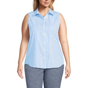 Lands' End Lands' End Women's Sleeveless No Iron Shirt - 1 of 4