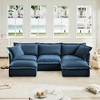 Oversized 120" Chenille Slipcovered U-Shaped Modular Sectional Sofa with French Edges and Removable Covers, 5-Piece Free combination - 2 of 4