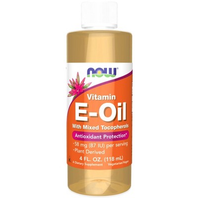 E Liquid, 80% Mixed Tocopherols by Now Foods  -  4 oz Liquid