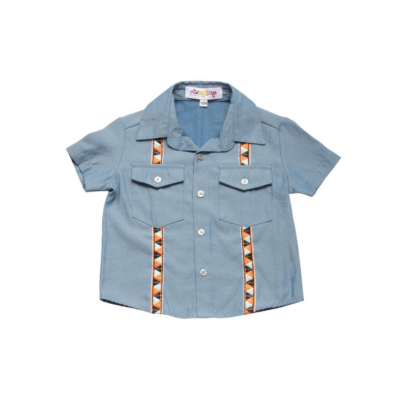 Mixed Up Clothing Toddler Hemd Short Sleeve Button Down, 1 of 4