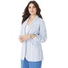Roaman's Women's Plus Size Linen Blazer - 4 of 4