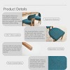 Chenille Upholstered Dining Chairs Set of 2,Modern Farmhouse Kitchen Side Chairs with Curved Back and Solid Wood Legs-Baofuwish - 3 of 4