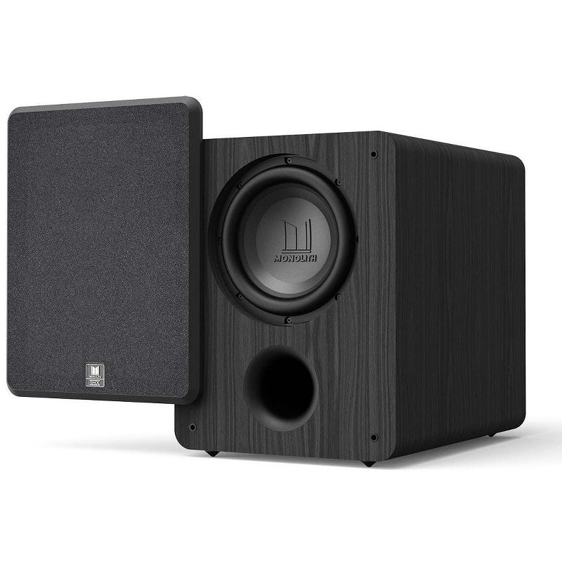 Monolith M-10 V2 10in THX Certified Select 500 Watt Powered Subwoofer, Massive Output, Low Distortion, Vented HDF Cabinet, 5 of 6