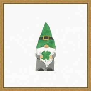 Amanti Art St Patricks Day Gnomes II by Jenaya Jackson Canvas Wall Art Print Framed 16 x 16-in. - 1 of 4