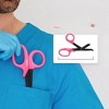 Madison Supply 11.73'' x 4.29'' x 0.51'' Stainless Steel Medical Scissors, EMT and Trauma Shears, Pink - 2 of 4