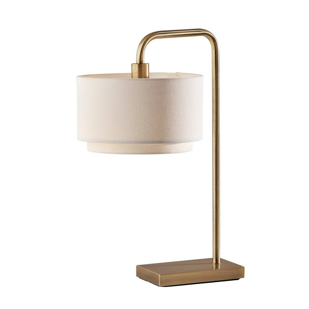 Photos - Floodlight / Street Light Adesso Brinkley Table Lamp Antique Brass 