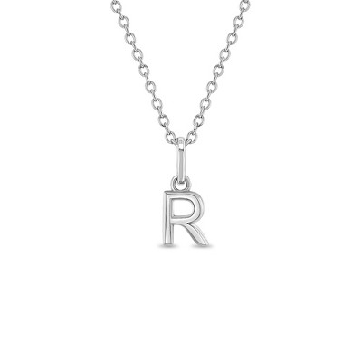 Girls' Tiny Initial Letter Sterling Silver Necklace - In Season Jewelry