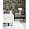 NextWall Acanthus Floral Peel and Stick Wallpaper Charcoal Gray: Vintage Botanical Vinyl, Self-Adhesive, Washable, 30.75 Sq Ft Coverage - image 2 of 4